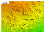 Figure 23.  Detailed planar view of the bouldery sea floor south of Fox Point on Nashawena Island from the DTM produced during NOAA survey H11076.