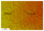 Figure 41.  Detailed planar view of anchor chain drop marks north of Pasque Island from the DTM produced during NOAA survey H11076.