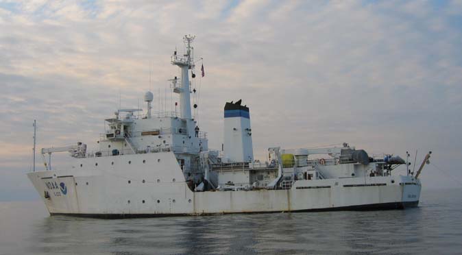 Figure 10. Port-side view of the NOAA Ship THOMAS JEFFERSON at sea.