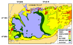 Figure 4. Map from Poppe and others (2000) showing the distribution of surficial sediments in east-central Long Island Sound.