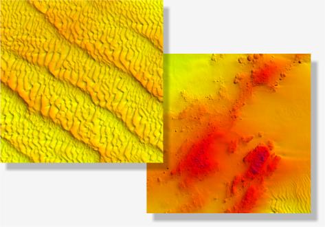 Collage of colors and textures of survey images.