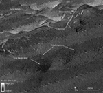 Figure 12. Detailed sidescan-sonar image of trawl marks on the floor of the channel.