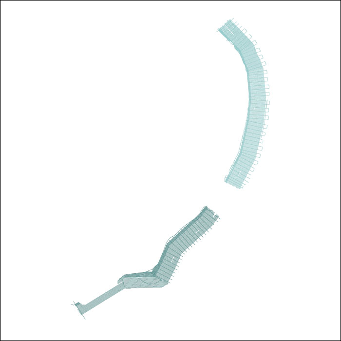 Image of the seismic tracklines as stored within ArcGIS Map Document.