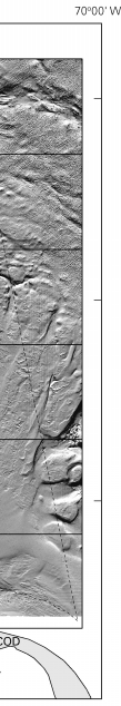 Figure 2.  Sun-illuminated sea floor topographic imagery of the Stellwagen Bank National Marine Sanctuary and Massachusetts Bay region.